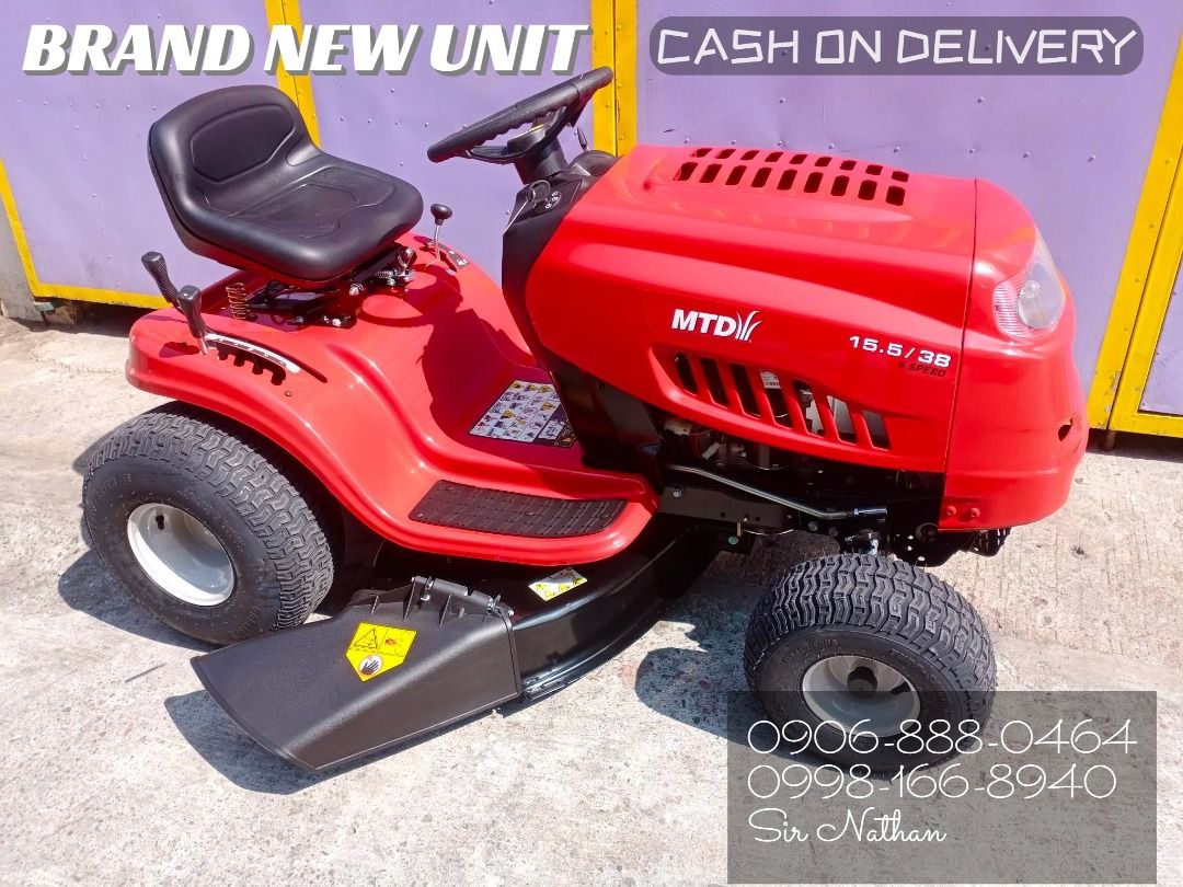 15.5 HP Ride on Lawn Mower Tractor 38'', Furniture & Home Living