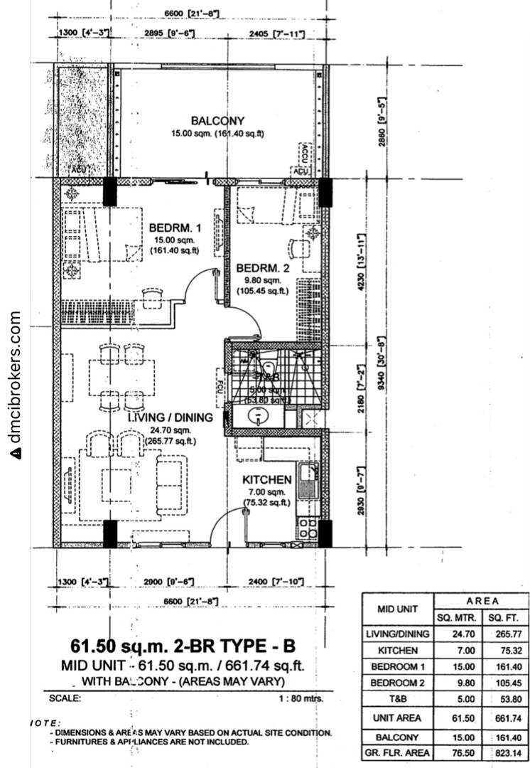 2 Bedroom with parking in verawood acacia Estates near BGC airport