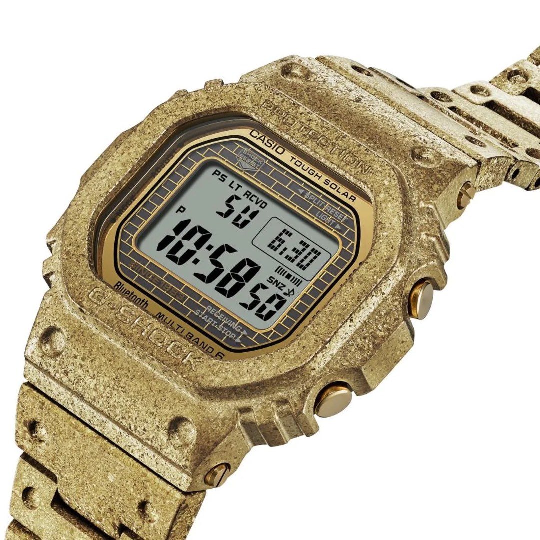 40周年G-Shock GMW-B5000 GMW-B5000PG 行版再結晶金色, 名牌 
