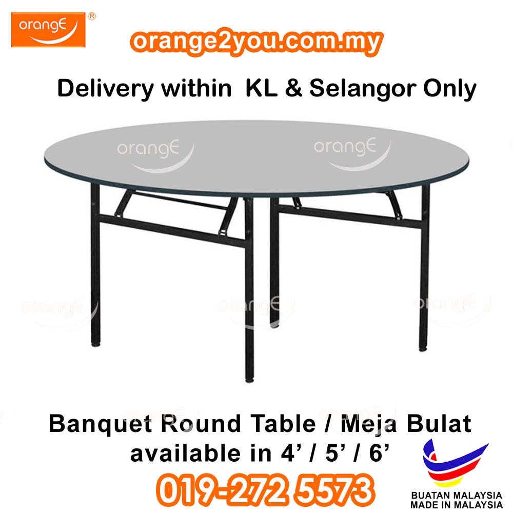5 Feet Folding Foldable Banquet Round Table Meja Bulat Boleh Lipat 5 ...