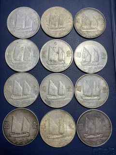 大量回收船洋 22年 23年 帆船幣 古錢幣銀元銀幣