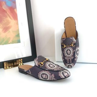 💯% Authentic Gucci Printed Princetown Mules Slipper