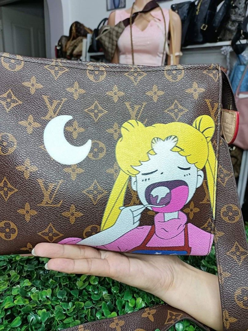 Newest bag I made. Sailor Moon fabric that has that Louis Vuitton