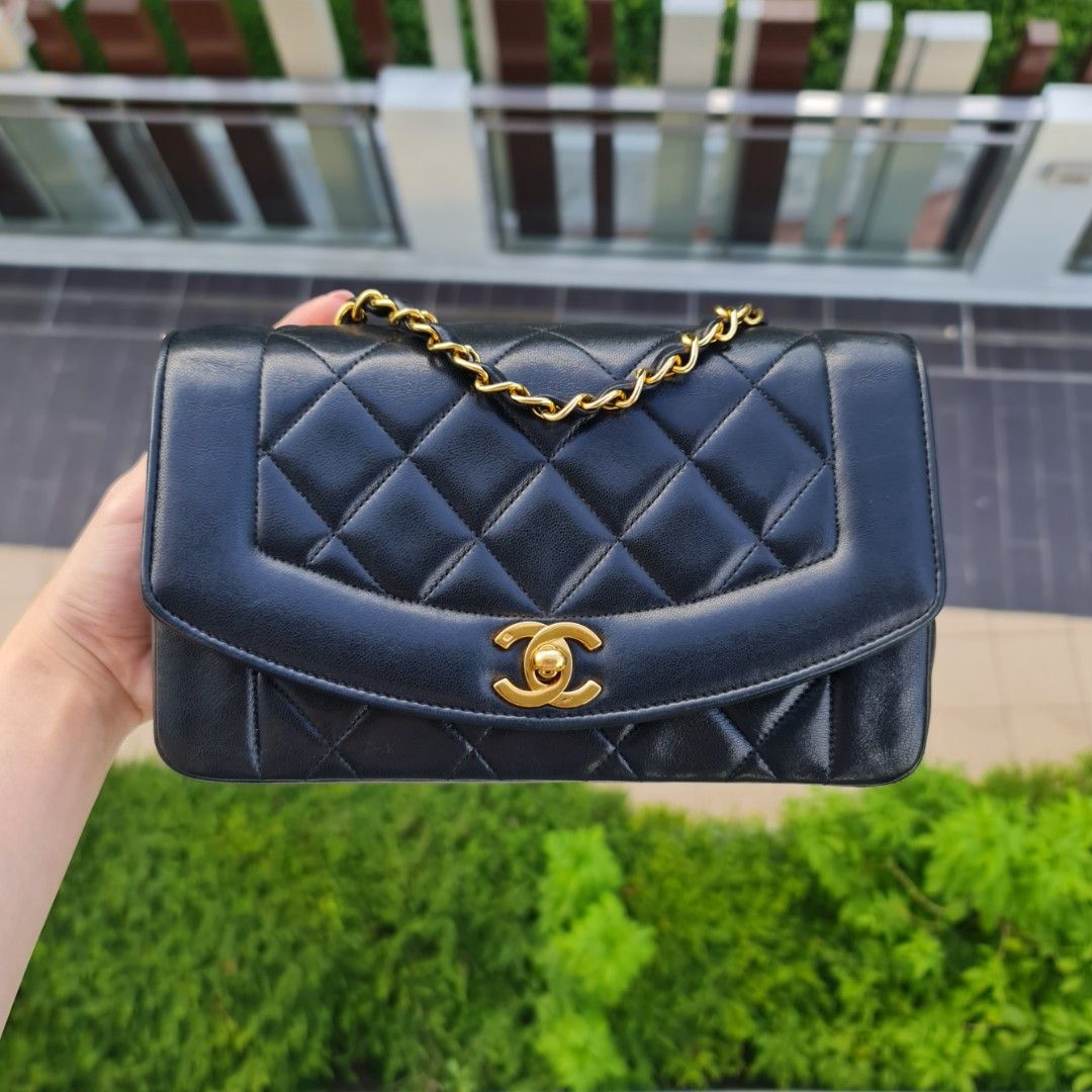 🖤 VINTAGE CHANEL SMALL LADY DIANA FLAP BAG SMALL 22CM 22 CM BLACK LAMBSKIN  24K GHW GOLD HARDWARE CLASSIC QUILTED CF, Luxury, Bags & Wallets on  Carousell