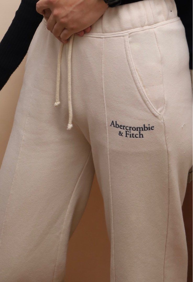 Abercrombie cream sweatpants outlet