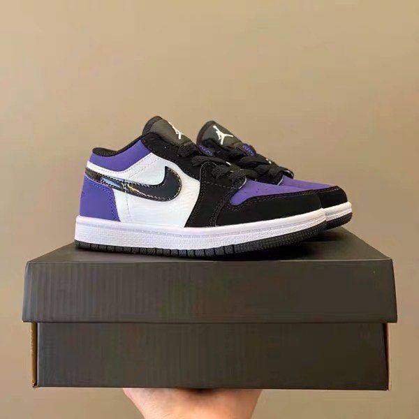 Air Jordan low cut purple color sneaker for 1 2 year old baby