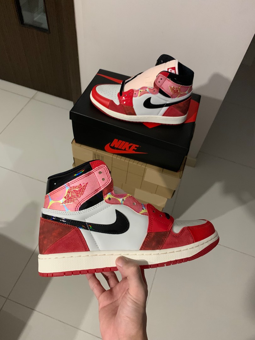 air jordan 1 spiderman fake