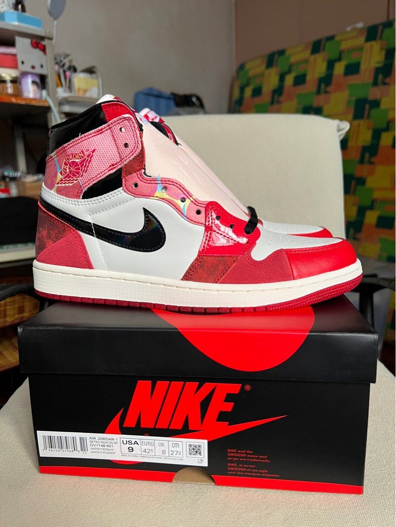 Jordan 1 spiderman size 9 store
