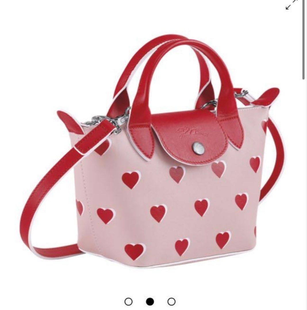 AUTHENTIC LIMITED EDITION Longchamp Le Pliage 2021 Valentines XS Top Handle Bag with sling
