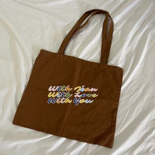 AUTHENTIC WITH JEAN TOTE BAG - Brown