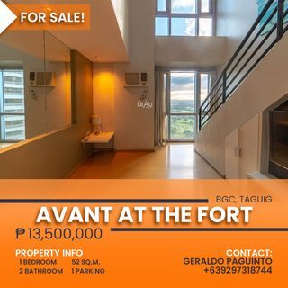 Avant at The Fort 1 Bedroom Loft Condo Unit For Sale - BGC Condominium - Taguig