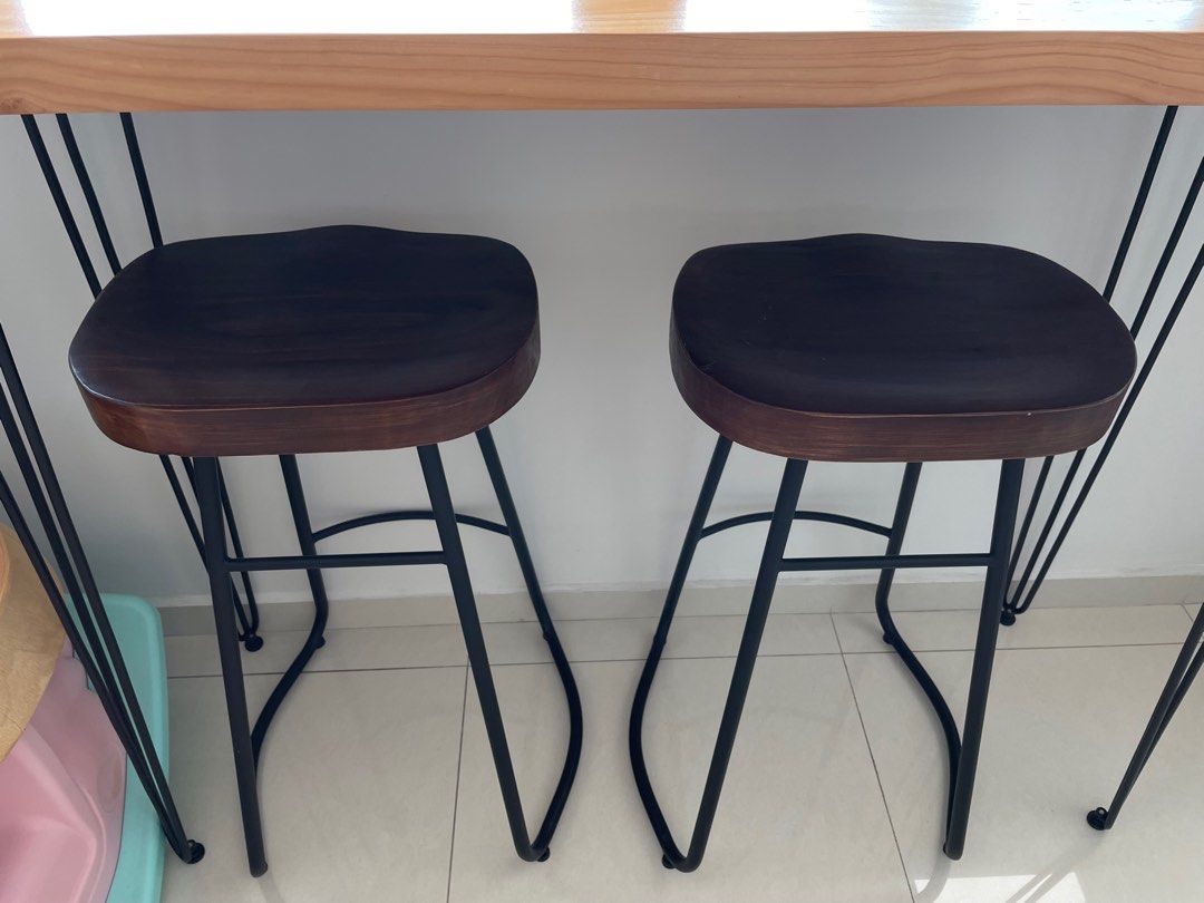 Bar table and bar chair, Furniture & Home Living, Furniture, Tables