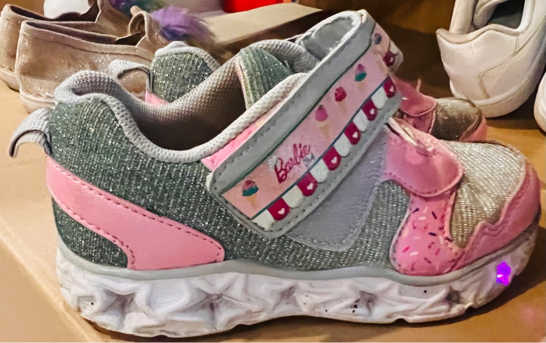 Barbie light up shoes, Babies & Kids, Babies & Kids Fashion on Carousell