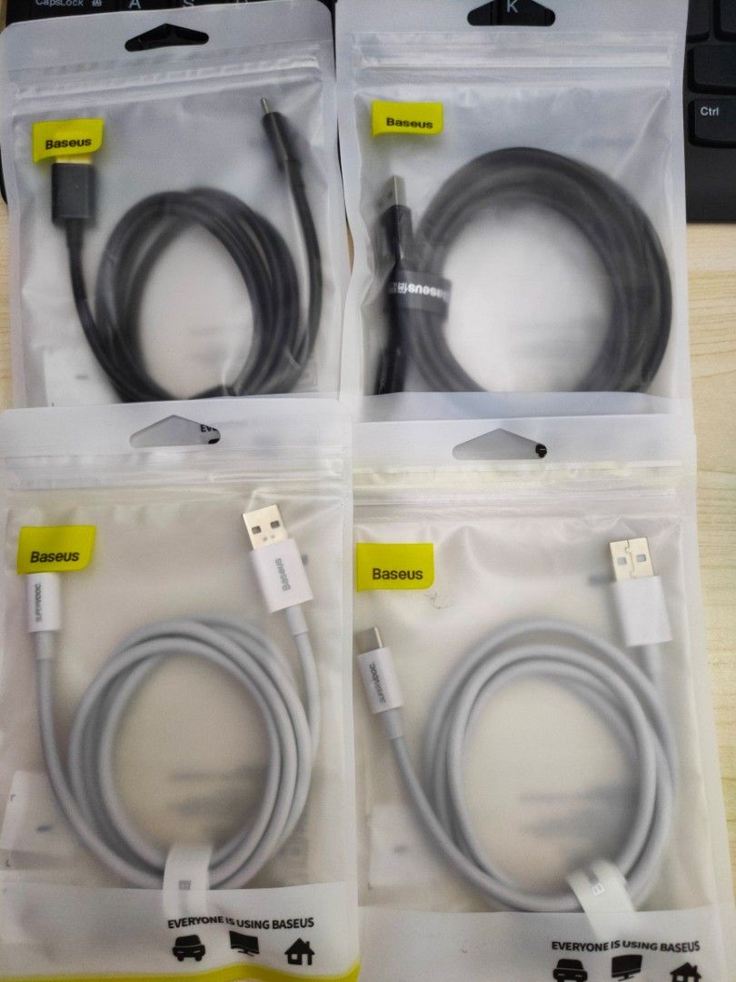 Baseus 65w Cable (Category: Chargers & Cables) located in Makati City. Submitted by njunx (Listing ID 1233257336, Image 2). Description: 65watt 65w USB cable for VOOC, Rapid and Dart charge capable phones. available in Black and White 300 for 1 meter 400 for 2 meters.