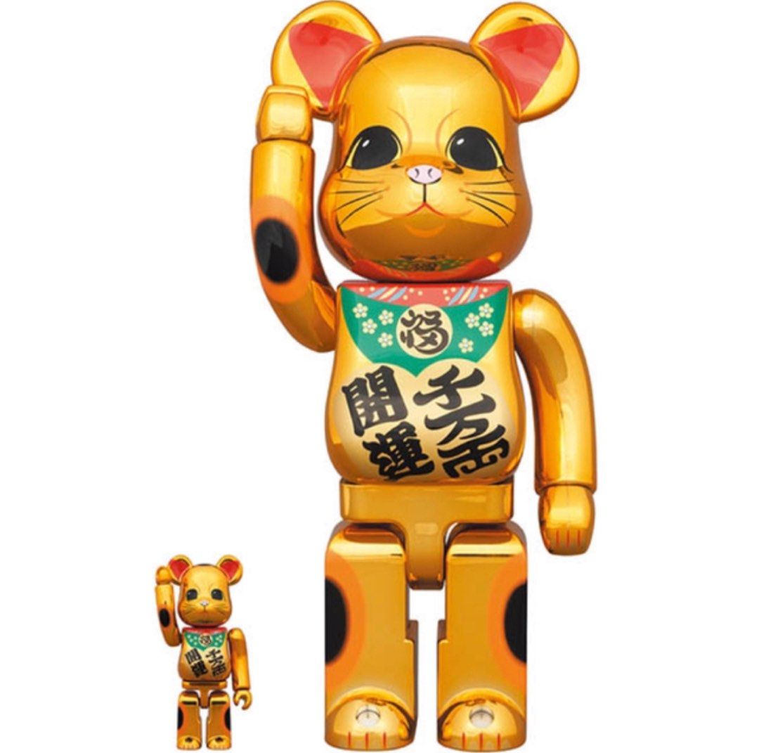 BEARBRICK 招き猫開運・千万両金メッキ100％ & 400％ be@rbrick, 興趣