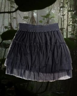 black swiss dot mesh mini skirt | coquette| milkmaid| babydoll| dollete| gothic | lolita | grunge