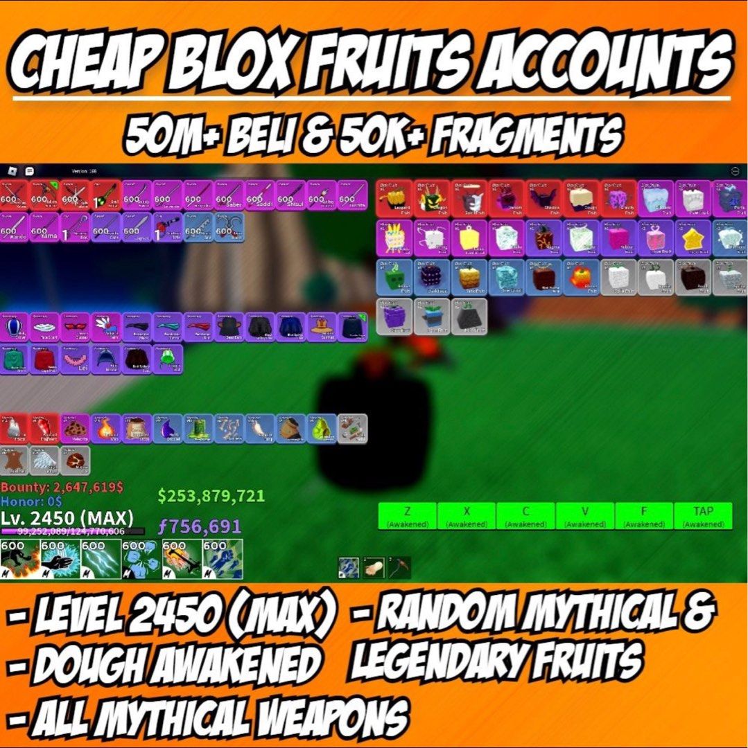 Blox Fruits Account Gamepasses Video Gaming Gaming Accessories Game