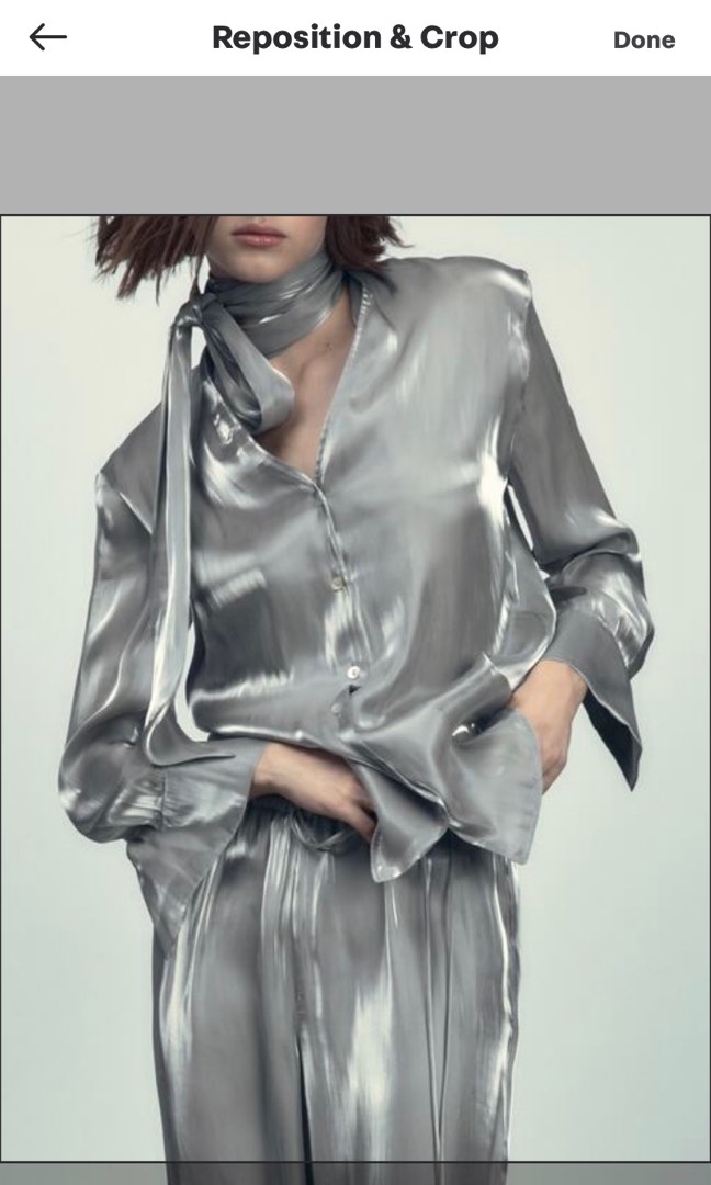 Metallic blouse zara clearance