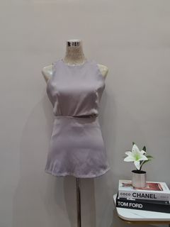 Branded sexy coordinate silk  dress