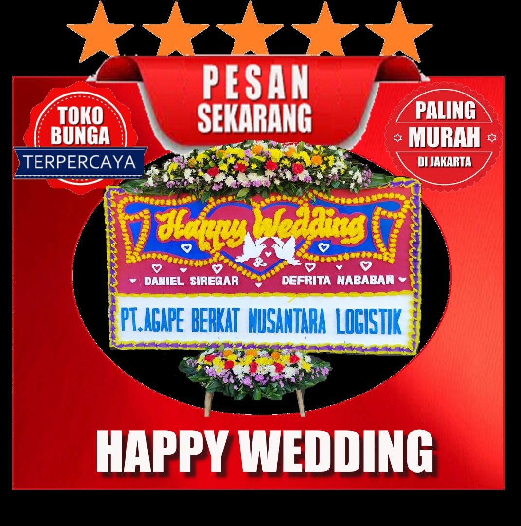jual bung papan Jakarta,  bunga papan pernikahan jakarta