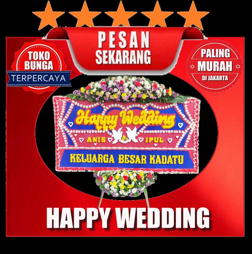 Bunga papan wedding jakarta,  toko bunga jakarta