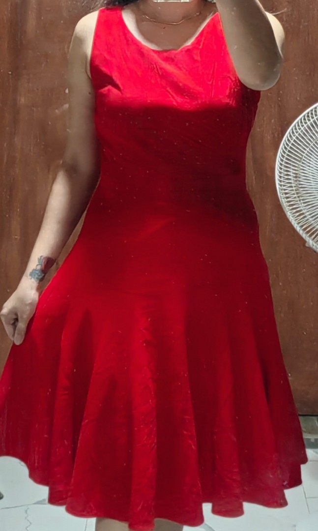 Calvin Klein Red dress, Luxury, Apparel on Carousell