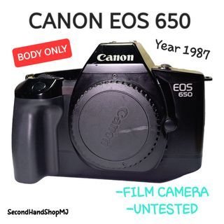 CANON EOS 650 (FILM CAMERA)(UNTESTED)(Year 1987)(BODY ONLY)