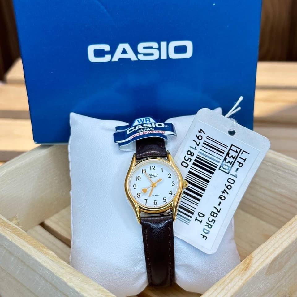 Casio Leather Strap for Women LTP 1094Q 7B5RDF Women s Fashion