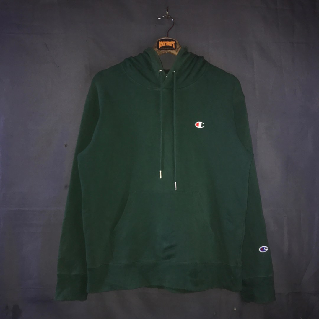 Dark green hoodie champion clearance