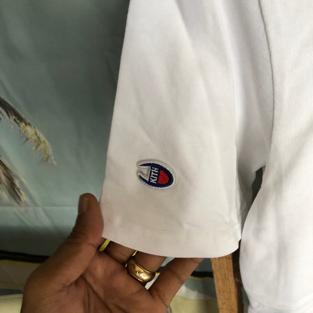 Champion X Kith Tee, Fesyen Pria, Pakaian , Atasan Di Carousell