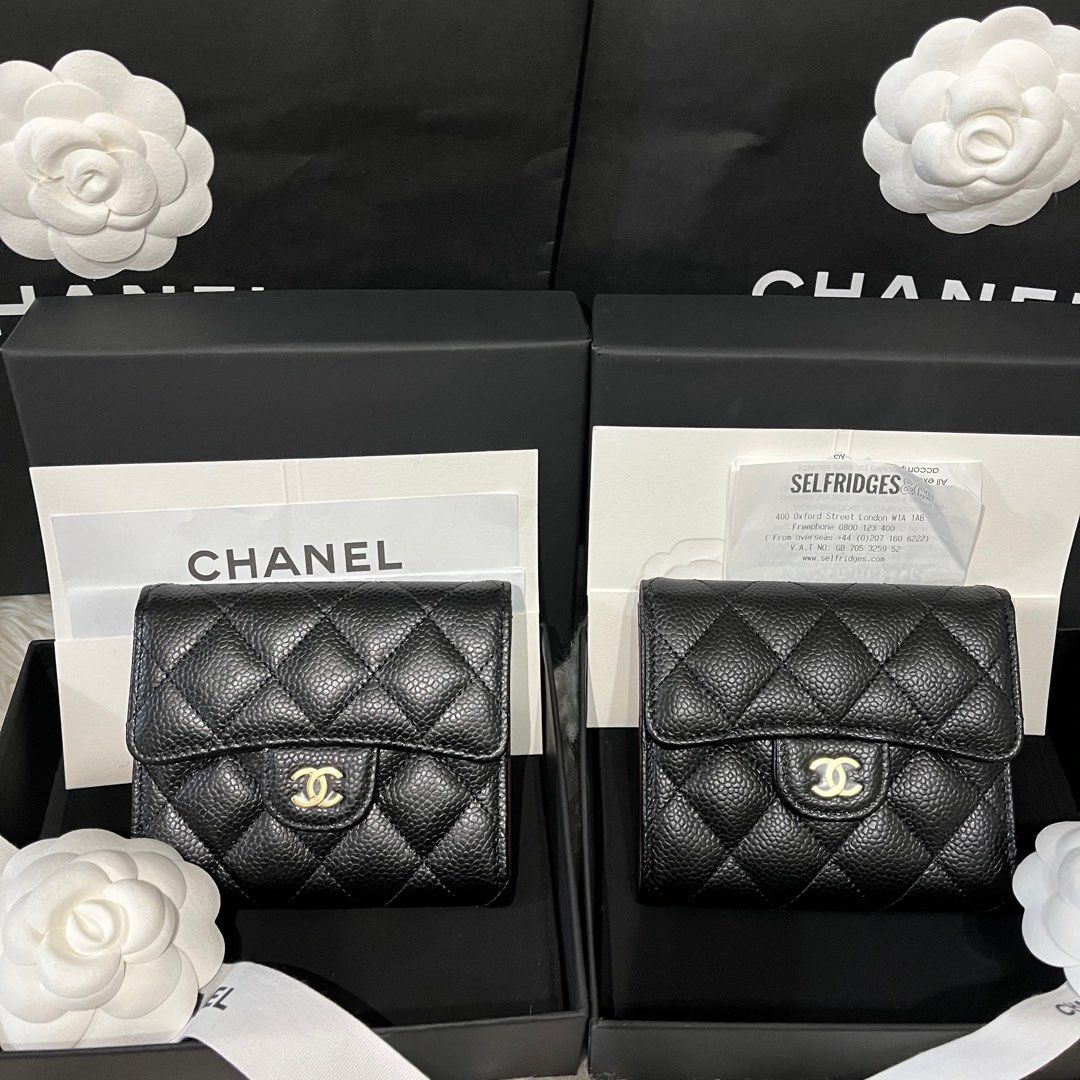 Chanel Caviar compact wallet, Luxury, Bags & Wallets on Carousell