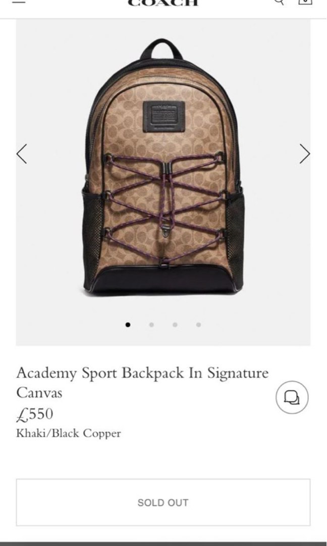 Coach Academy Backpack In Signature Canvas, Luxury, Bags & Wallets on