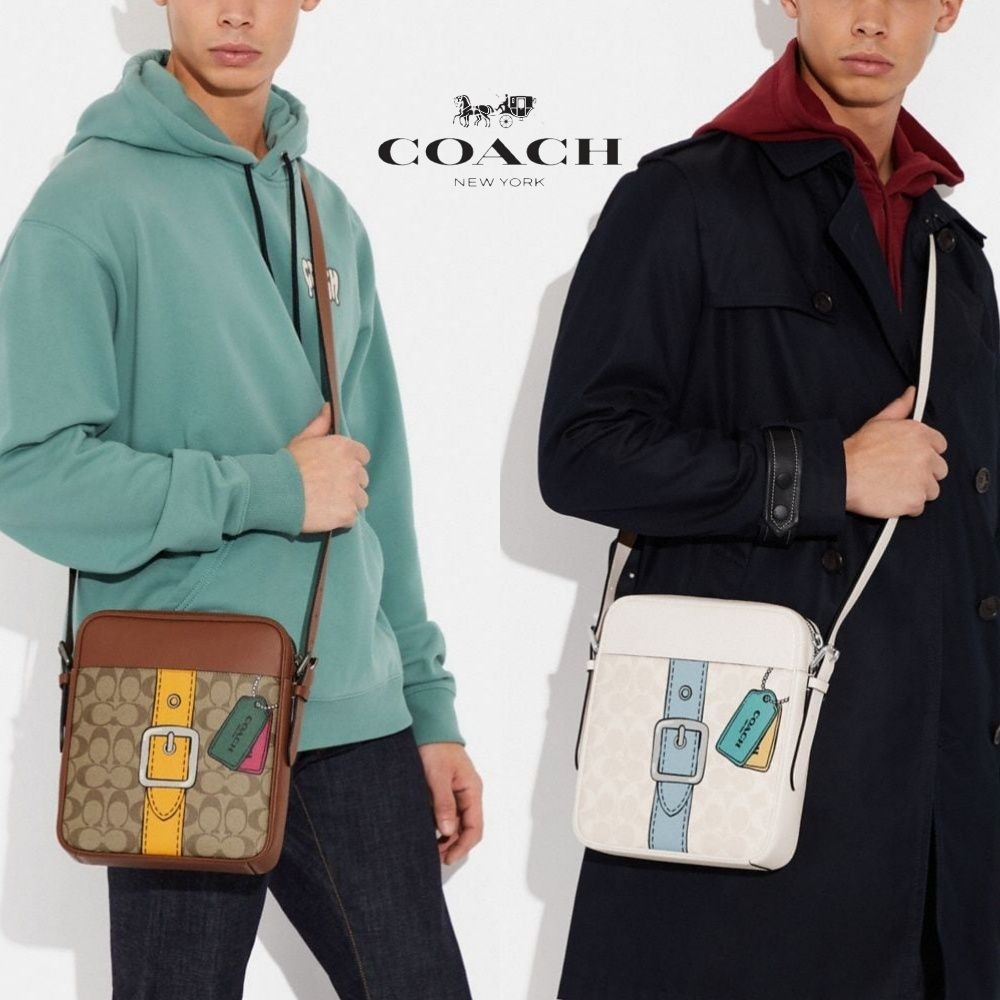 COACH®  Hudson Crossbody 21 In Signature Canvas With Trompe L'oeil Print