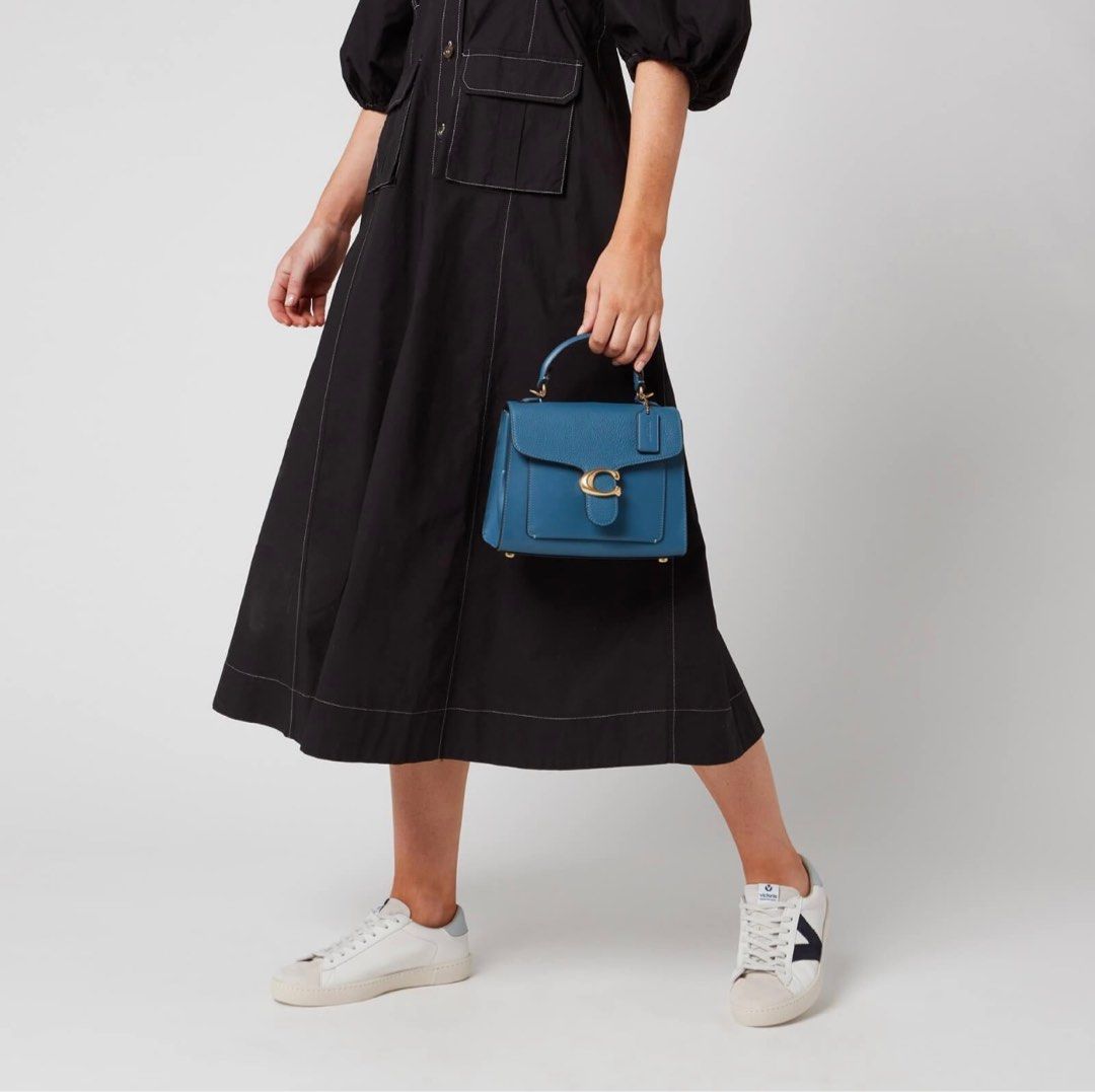 Coach Tabby Top Handle 20 Blue, Women's Fashion, Bags & Wallets, Cross