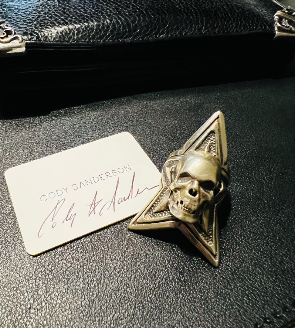 Cody Sanderson Large Skull Star Ring (Size10), 名牌, 飾物及配件