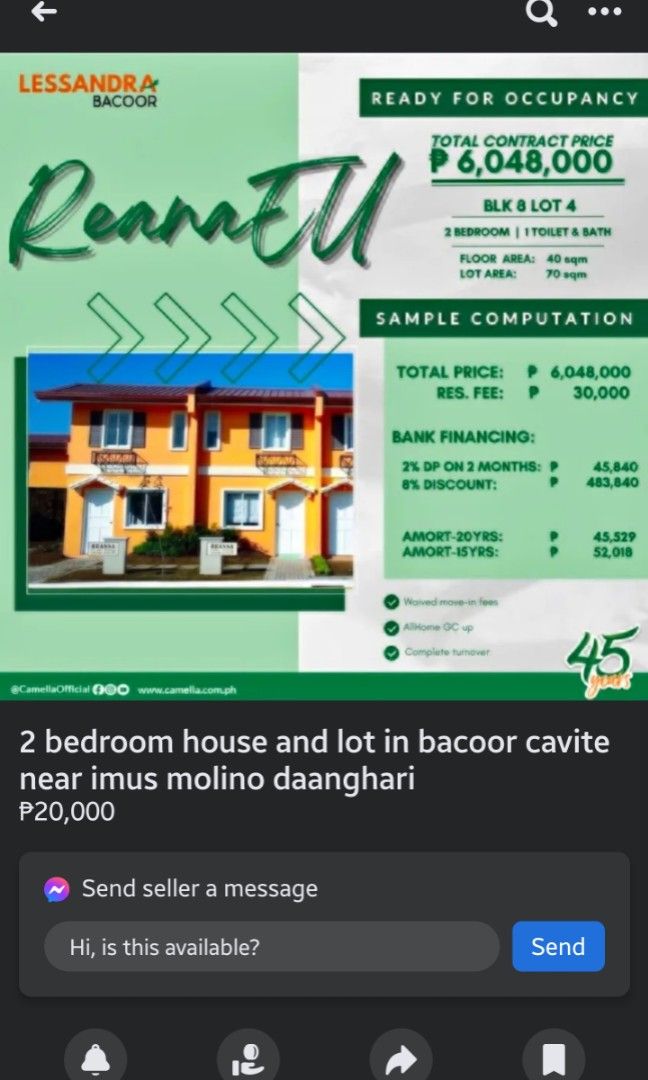 (LAST PRICE) Corner house Lessandra Daang Hari Molino Bacoor on Carousell