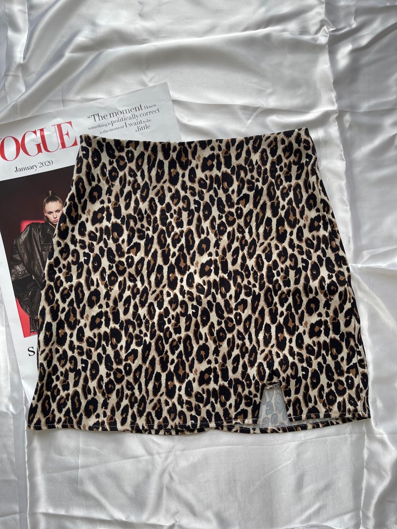 Leopard skirt cotton on best sale