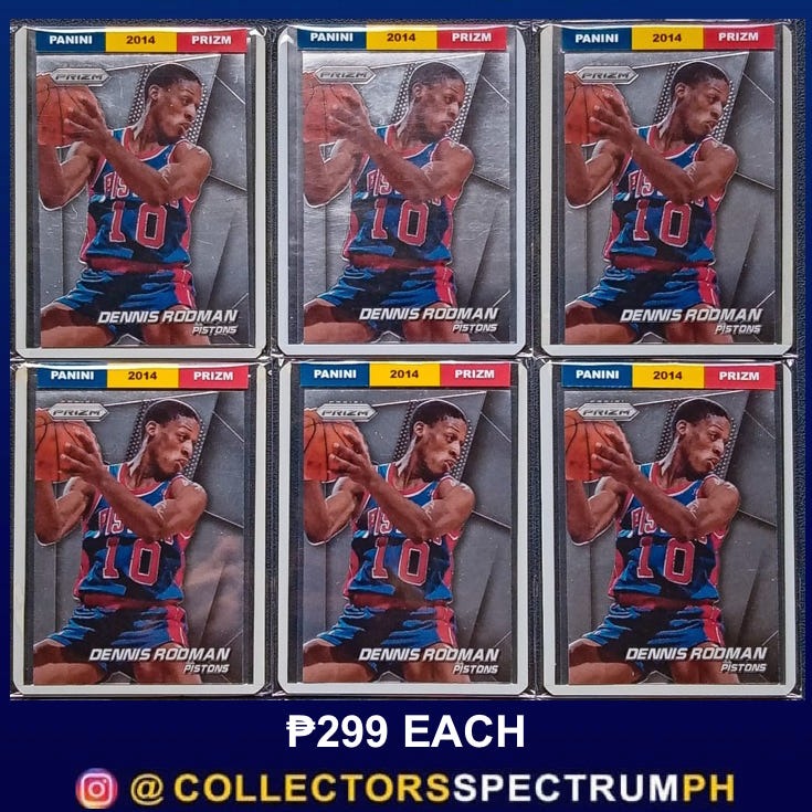 Dennis Rodman Prizm NBA Cards w/ Free Toploader, Hobbies & Toys, Toys ...