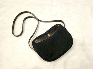 Dior vintage 海軍藍滿版老花豆豆包