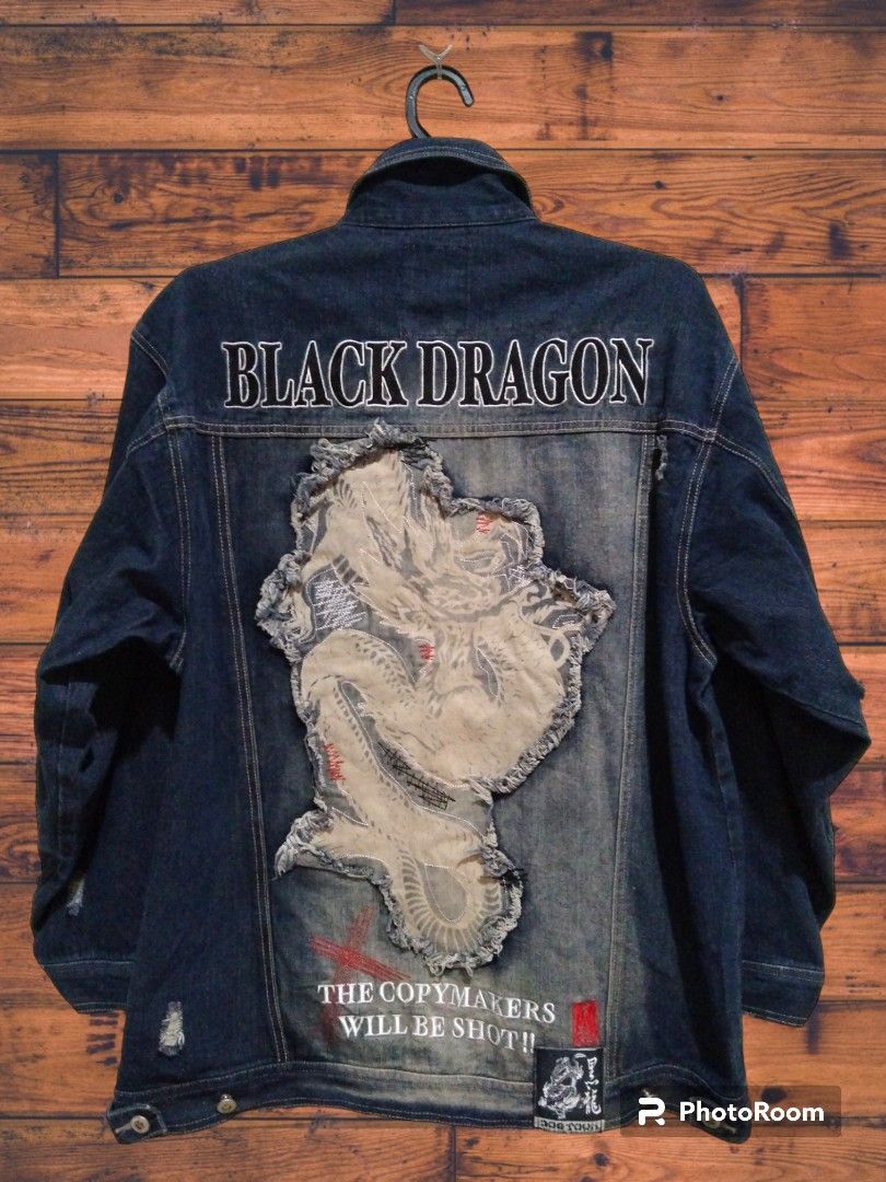 Dog town black dragon denim jacket jeans