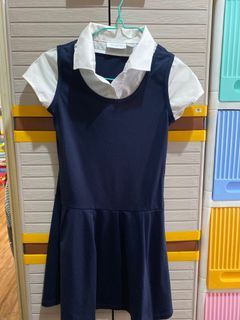 Dress anak sekolah / Dress seragam anak korea kerah navy / size 7-8th merk Place, bahan di jamin lembut dan nyaman