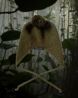 earflap army green beanie