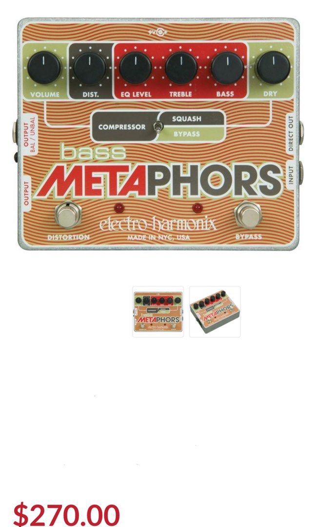 ElectroHarmonix Bass Metaphors Pedal, Hobbies & Toys, Music & Media