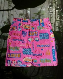 fiorucci light pink graphic skirt