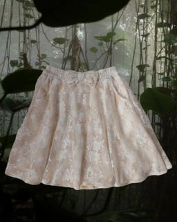 flower lace with bow skirt  • coquette • milkmaid • babydoll• dollete • lolita