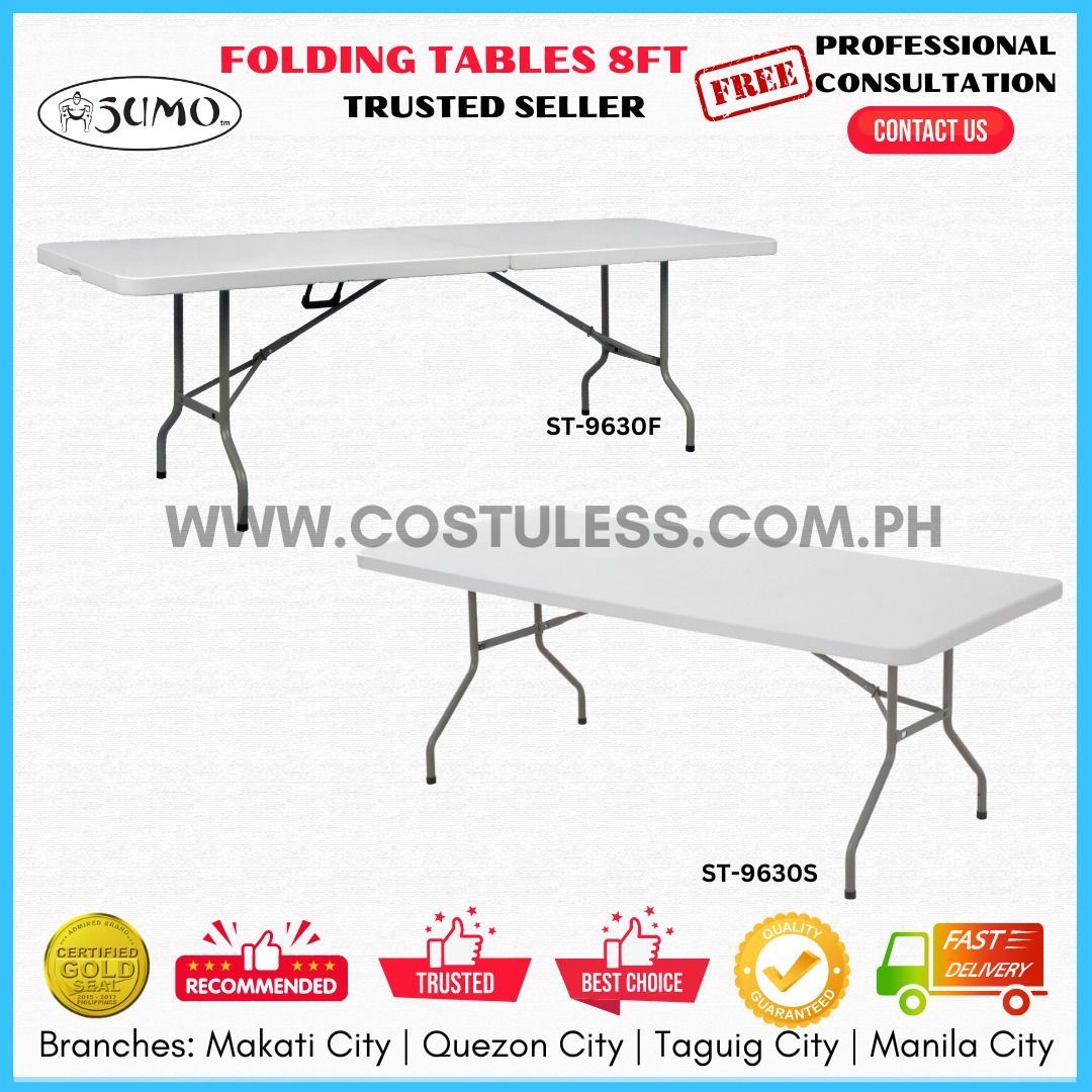 SUMO HEAVY DUTY VIRGIN MATERIAL FOLDING TABLES & CHAIRS! Plastic Table ...