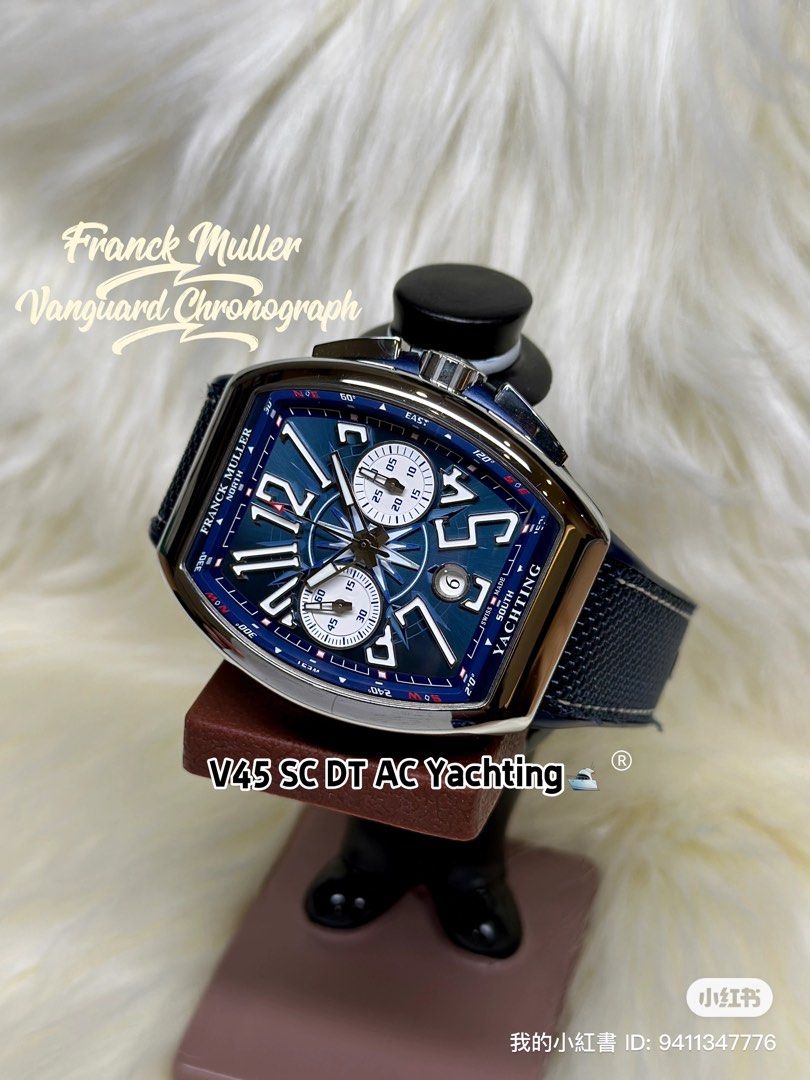 Franck Muller Vanguard Chronograph V45 SC DT AC YACHT SS Blue