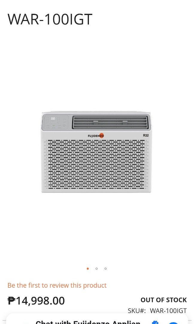 FUJIDENZO 1HP INVERTER GRADE WINDOW TYPE AIRCON, TV & Home Appliances