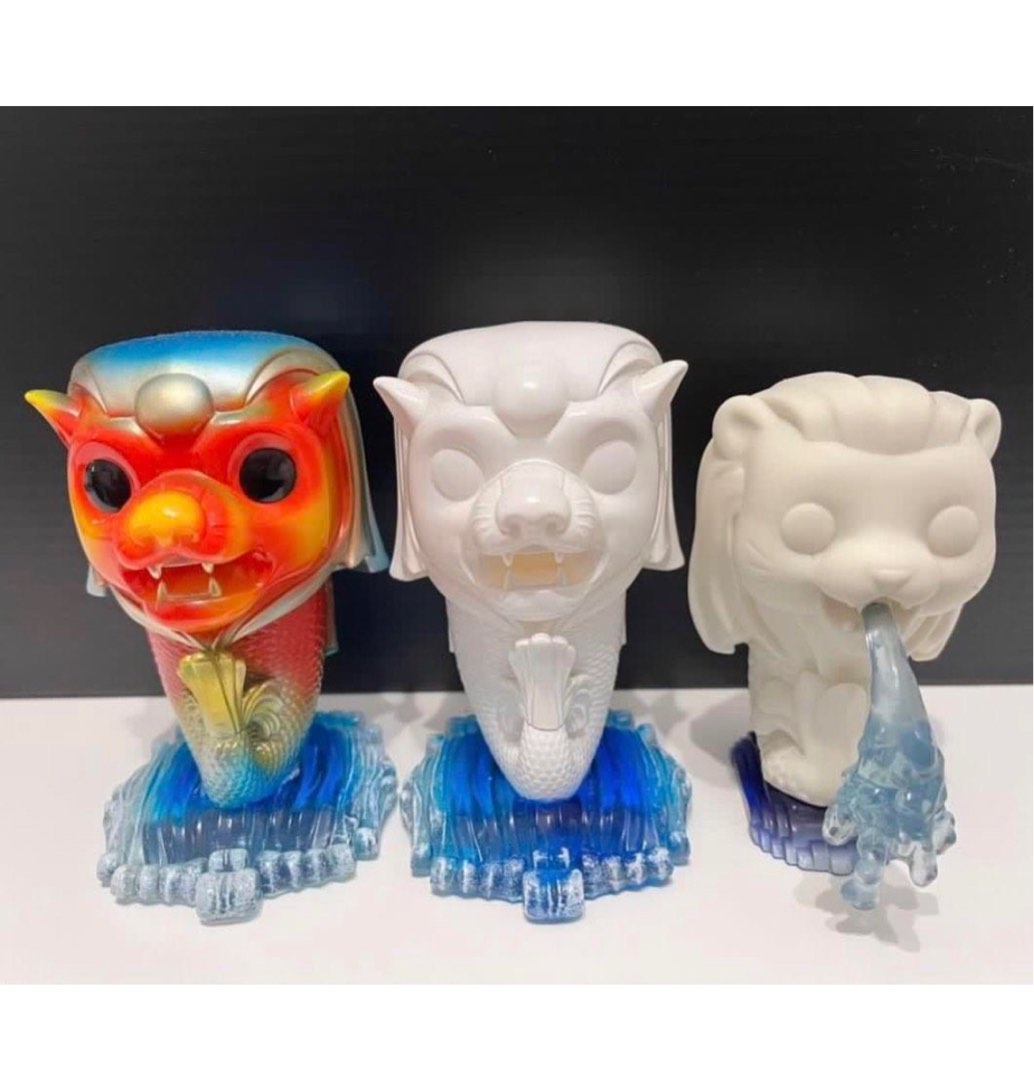 Funko Pop Merlion Asia Singapore vinyl 3 piece set no box 113