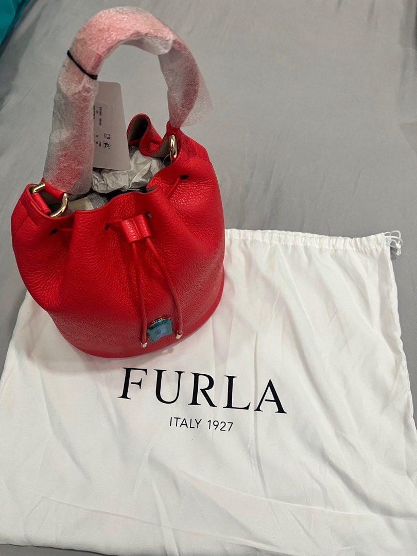 Furla red cheap crossbody bag